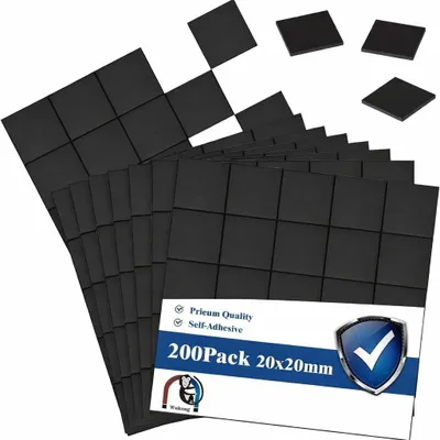 Obrázok produktu pre Magnetické pliešky, samolepiace, 10 x 10 mm, 200 kusov s lepidlom, samolepiace magnety
