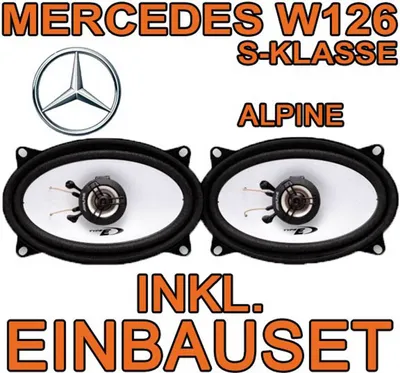 Produktbild von Mercedes S-Klasse W126 - Lautsprecher - Alpine SXE-4625S - 4x6 Koax-System