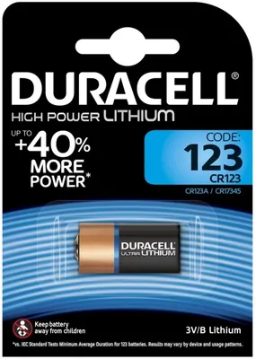 Produktbild von Duracell CR17345, Lithium, Zylindrische, 3 V, 16 mm, 16 mm, 34 mm