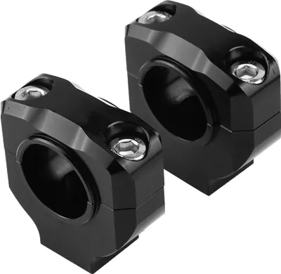 Image de Pinces pour guidon de moto, guidon en alliage d'aluminium, rouleau universel noir pour vélo 28 mm (1/8 pouce) Mount