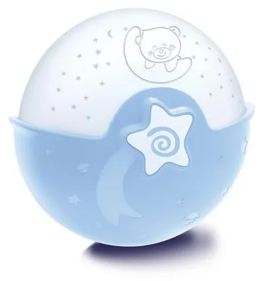 Image de Projecteur de nuit pour bébé Infantino, bleu, avec musique et projection de ciel étoilé