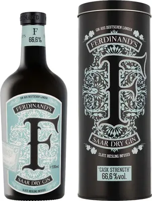 Produktbild von Ferdinand's Saar Dry Gin Cask Strength 66,6% Vol. 0,5l in Tinbox