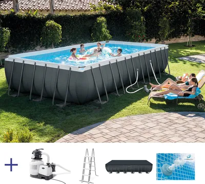Produktbild von Intex 26364 Ex 26362 Ultra Xtr Frame Aufstellpool Rechteckig 732x366x132