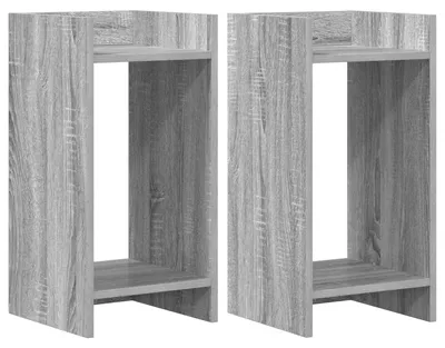 Productafbeelding van vidaXL Plantenstandaard, 2 stuks, Sonoma-grijs, 30 x 30 x 60 cm