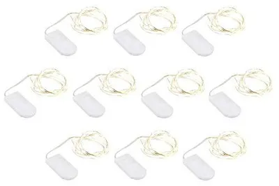 LED-Lichterkette warmweiß 20 LEDs 1 m 10 Stück
