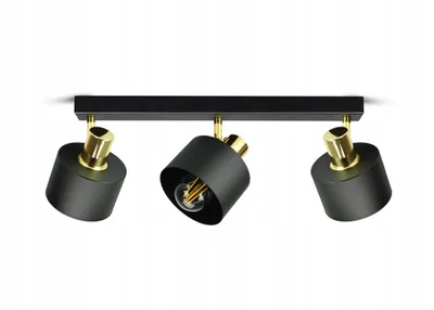 Zdjęcie produktu dla Lampa Sufitowa Żyrandol Plafon Classic Spot BG3 LED E27 Black Gold
