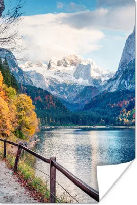 Produktbild von MuchoWow® Poster Berge - See - Weg - Natur - Wasser 20x30 cm - Papierdruck