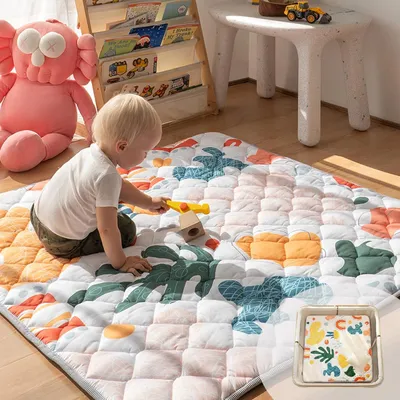 Productafbeelding van Vouwbare baby speelmat - Extra dik en zacht, 127x127 cm