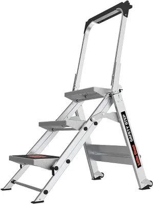 Productafbeelding van Veiligheidsladder, 3 treden, 91 cm, aluminium, type 1A, draagvermogen 136 kg (10310BA)