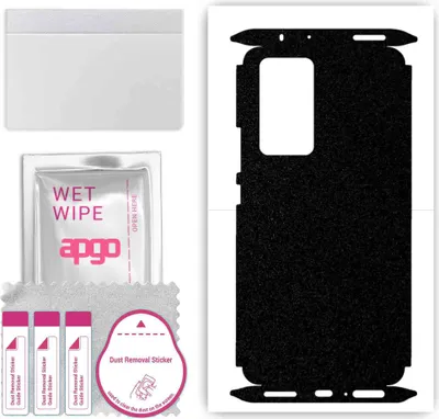 Produktbild von apgo Rückseite + Seiten Schutzfolie, Skin, kompatibel mit Xiaomi 12 Pro, Hinten Displayschutzfolie aus Vinylfolie, kratzfest, einfache Montage - Mattschwarz
