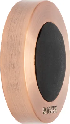 Produktbild von WAGNER Türstopper SCREW OR GLUE / Schrauben oder Kleben - Ø 40 x 10 mm, Metall Rosegold, Kautschuk schwarz - 15513911