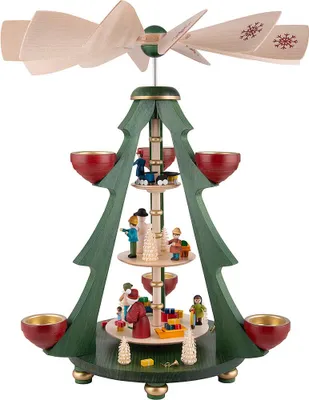 Produktbild von 3-stöckige Pyramide Baum - Bescherung (40cm) von Richard Glässer