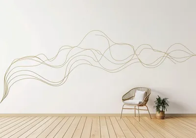 Produktbild von Decords Wandtattoo – elegante Wirbellinien als Wandmotiv, Creme