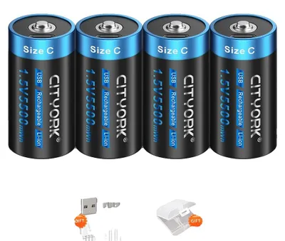 Obrázok produktu pre Batéria typu C, nabíjateľná lítiovo-iónová, s kapacitou 5500 mWh, 4 kusy