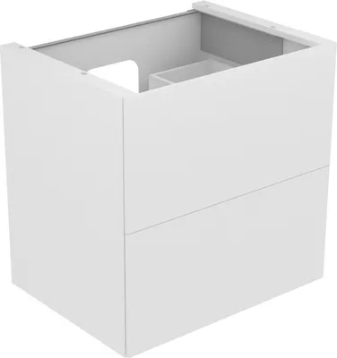 Produktbild von Keuco Edition 11 Waschtischunterbau 700 x 700 x 535 mm mittig mit 2 Auszüge und Beleuchtung - Weiß Glas / Lack Matt - 31342300100