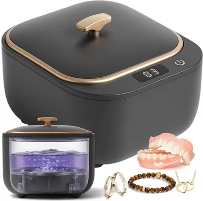Produktbild von Minicee Ultraschall & UV Reiniger 250ml – Schmuck & Zahnersatz Schwarz