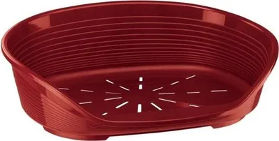 Image de Panier pour Chien et Chat, Siesta Deluxe 6, 70,5 x 52 x 23 cm, Bordeaux, Plastique avec Fond Perforé
