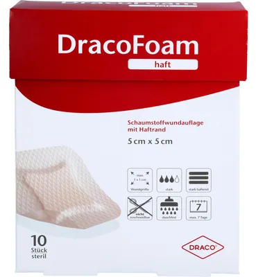 Produktbild von DracoFoam haft Schaumstoffverband, 10 St VER