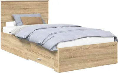 Obrázek produktu pro Rám postele s čelo Sonoma dub 100 x 200 cm kompozitní dřevo