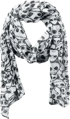 Produktbild von The Nightmare Before Christmas Tuch Uni Jack Skellington weiß/schwarz Standard