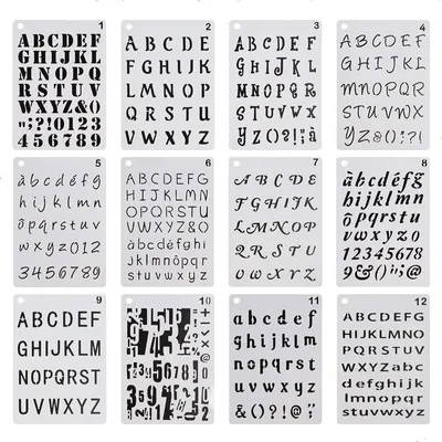 Produktbild von INF Zahlen-Malkunst-Buchstabenschablonen-Set