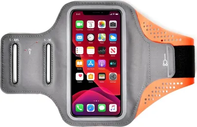 Produktbild von Mobigear Easy Fit Handyhalterung, Schutzhülle für Nokia C32, Sportarmband aus Neopren – Orange