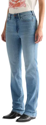 Image de Wrangler - Jeans pour femmes - Coupe droite - Motifs marbrés