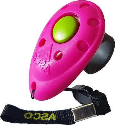 Productafbeelding van Premium Vingerklikker - Honden Clicker - Clicker Training - Identiek Klikgeluid - 6 x 4 x 1.8 cm - Rood