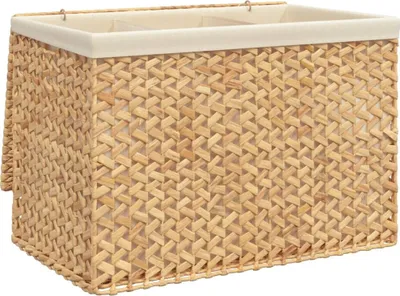 Produktbild von vidaXL Wäschekorb mit 3 Fächern 75x42,5x52 cm Wasserhyazinthe