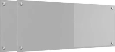 Produktbild von Küchenrückwand 2 pcs Hellgrau 100 x 40 cm Gehärtetes Glas
