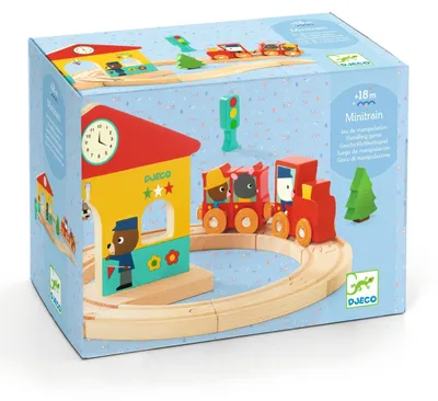 Produktbild von Zug mit Schienen und Bahnhof, Djeco