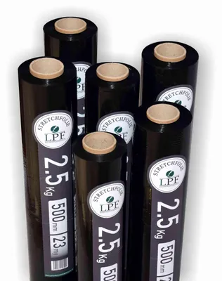 Produktbild von 6x Stretchfolie Wickelfolie schwarz 2,5Kg, Breite 500mm