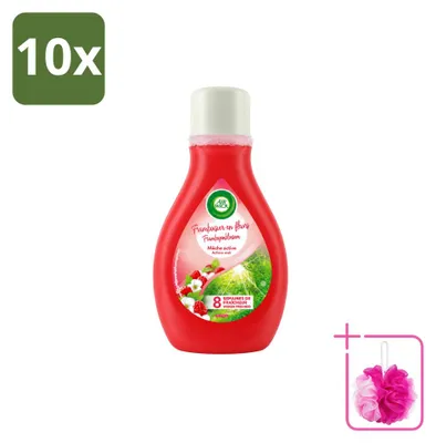 Imagen del producto de 10 unidades de ambientador en spray Air Wick, aroma frambuesa y flores, 375 ml. Pack ahorro