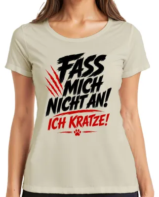 Obrázok produktu pre Tričko s nápisom "Neotravuj ma", motív mačky, provokantný text, sarkazmus, dámske, farba: prírodná, veľkosť: 3XL