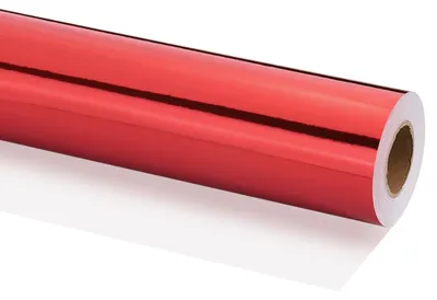 Obrázek produktu pro Metalický balicí papír, 40 metrů, červený, vhodný pro narozeniny a svátky