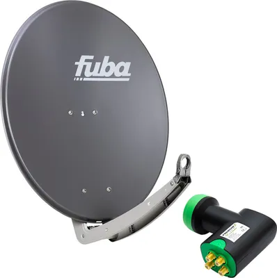 Produktbild von Fuba Alu Anthrazit DAA 780 A PremiumX Green Diamond Quad LNB GDQS 4K UHD