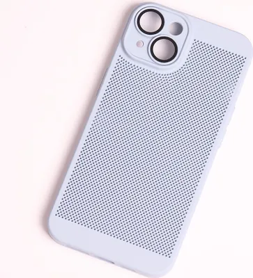 Produktbild von PC Atmungsaktive Hülle HandyHülle Für iPhone 14 Pro Silikon Schutzhülle Pastellblau