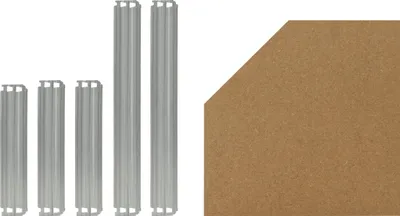 Produktbild von shelfplaza PRO 60x30 cm Fachboden-Set Eckregal in verzinkt für PRO Eckregale