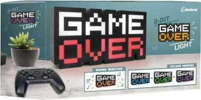 Produktbild von Paladone Game Over, Leuchtkasten, Schwarz, Weiß, 1 Glühbirne(n), USB, 300 mm, 450 g