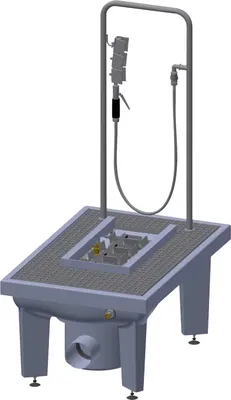 Productafbeelding van KWC AR Stiefelreinigungsanlage, SIRIUS,  600x450x900 mm, Schlammfang, Siphon
