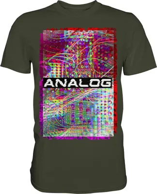Produktbild von Synthesizer Glitch Modular Analog Synth T-Shirt – Urban Khaki / XXL