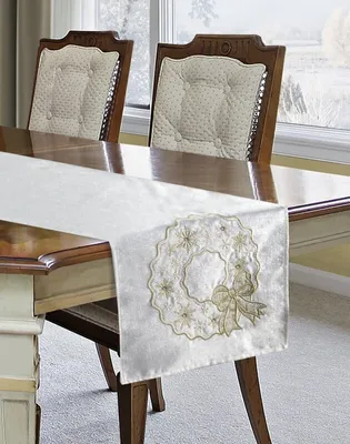 Produktbild von Festliche Tischdecke Tischdekoration ELSIE Weihnachten 01 35x140 cm gold