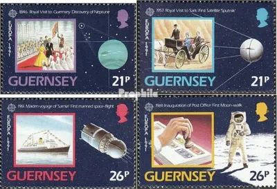 Produktbild von Briefmarken GB - Guernsey 1991 Mi 518-521 (kompl.Ausg.) postfrisch Weltraumfahrt