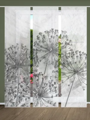 Immagine prodotto di HOME in green Cintia Set da 3 245 x 60 cm 3 tende scorrevoli incl. carrelli e barra di fissaggio Grigio