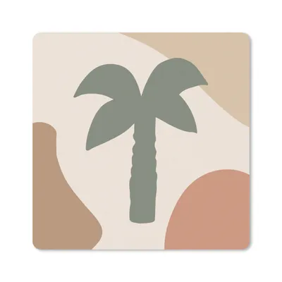 Produktbild von MuchoWow® Mauspad Mousepad Palme - Pastell - Sommer 30x30 cm - Mousepads - Maus Mat - Pad - Mausunterlage - Gaming
