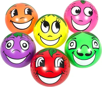 Produktbild von Spordas Spielzeugball Obst Ø 25 cm | Set mit 6 Teilen
