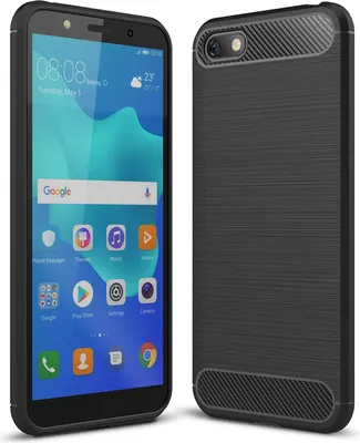 Obrázok produktu pre TPU kryt pre mobilný telefón Huawei Y5 2018 ochranný kryt Carbon Look ochranné puzdro