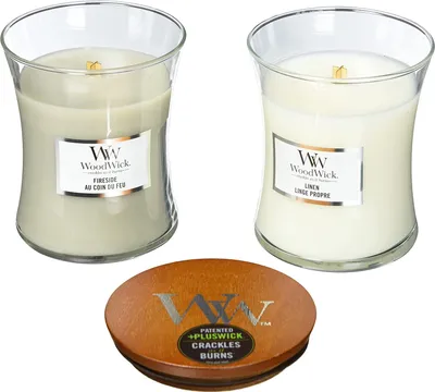 Zdjęcie produktu dla Woodwick Fireside & Linen 2 x 275 g