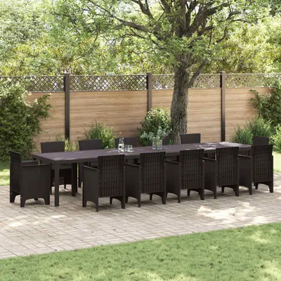 Zdjęcie produktu dla vidaXL Stół ogrodowy brązowy 400 x 100 x 73 cm z polirattanu
