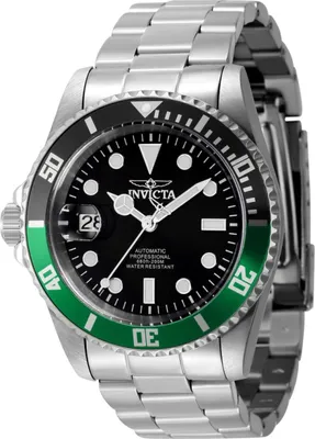 Obrázek produktu pro Invicta Pro Diver 43975 - Pánské Náramkové Hondiky - Automatické - Nerezová ocel s černým ciferníkem - 42mm